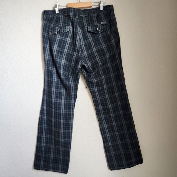 7 For All‎ Mankind Skinny Jeans Womens 30 Green Plaid Stretch 32x30 Academia - Picture 3 of 13
